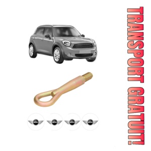 Cui carlig remorcare, tractare auto MINI MINI COUNTRYMAN (R60) din 2010-2016, Otel, Cri-Flo, 4 Stickere cu MINI