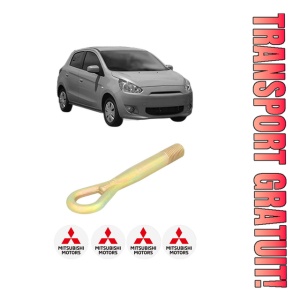 Cui carlig remorcare, tractare auto MITSUBISHI MIRAGE / SPACE STAR VI Hatchback (A0_A) din 2012, Otel, Cri-Flo, 4 Stickere cu MITSUBISHI