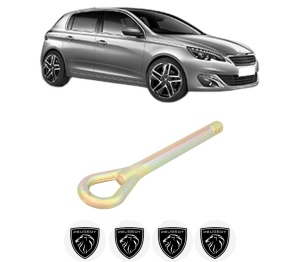 Cui carlig remorcare, tractare auto PEUGEOT 308 II (LB_, LP_, LW_, LH_, L3_) din 2013-2021, Otel, Cri-Flo, 4 Stickere cu PEUGEOT - Img 2
