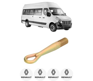 Cui carlig remorcare, tractare auto RENAULT MASTER III Bus (JV) din 2011-2015, Otel, Cri-Flo, 4 Stickere cu RENAULT - Img 2