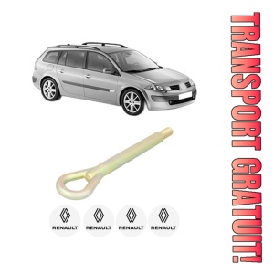 Cui carlig remorcare, tractare auto RENAULT MEGANE II Estate (KM0/1_) din 2003-2008, Otel, Cri-Flo, 4 Stickere cu RENAULT