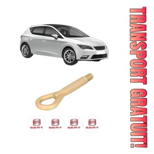 Cui carlig remorcare, tractare auto SEAT LEON (5F1) din 2012-2020, Otel, Cri-Flo, 4 Stickere cu SEAT