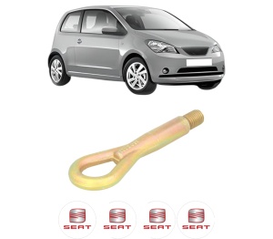 Cui carlig remorcare, tractare auto SEAT Mii (KF1, KE1) din 2012-2019, Otel, Cri-Flo, 4 Stickere cu SEAT - Img 2