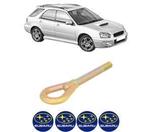 Cui carlig remorcare, tractare auto SUBARU IMPREZA Estate (GG) din 2000-2008, Otel, Cri-Flo, 4 Stickere cu SUBARU - Img 2