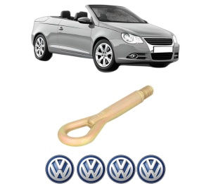 Cui carlig remorcare, tractare auto Volkswagen EOS (1F7, 1F8) din 2006-2015, Otel, Cri-Flo, 4 Stickere cu Volkswagen - Img 2