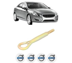 Cui carlig remorcare, tractare auto VOLVO S60 II (134) din 2010-2018, Otel, Cri-Flo, 4 Stickere cu VOLVO - Img 2