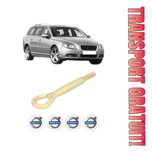 Cui carlig remorcare, tractare auto VOLVO V70 III (135) din 2007-2012, Otel, Cri-Flo, 4 Stickere cu VOLVO