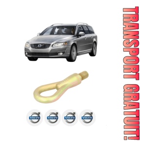 Cui carlig remorcare, tractare auto VOLVO V70 III Estate Van (135) din 2013-2015, Otel, Cri-Flo, 4 Stickere cu VOLVO