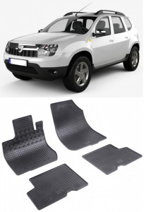 Dacia Duster I, Suv, fabricat din 2010 - 12.2017, set covorase auto dedicate, din cauciuc 100% Premium accesorii pentru autoturismul tau - masina v158124