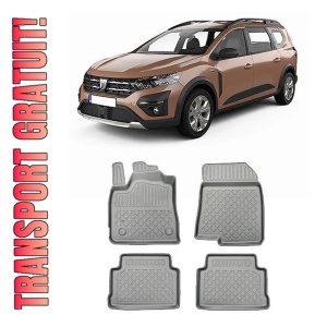 Dacia Jogger Din 2022 - Prezent, Combi , Set Covorase Auto Tip Tavita Premium 3D, din cauciuc