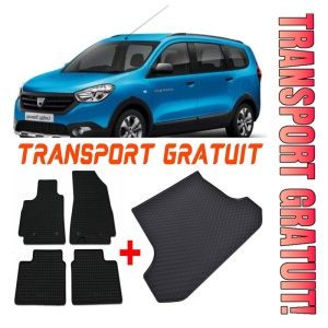 Dacia Lodgy Set Covorase + tavita portbagaj auto Dacia Lodgy fabricatie 07.2012 - prezent, caroserie combi, 5 locuri