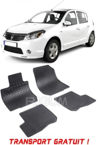 Dacia Sandero fabricat din 2007 - 2013, set covorase auto dedicate, din cauciuc 100% Premium - Transport Gratuit accesorii pentru autoturismul tau - masina v40164