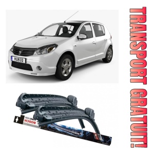 Dacia Sandero II Set 2 stergatoare parbriz Bosch Aerotwin 600/475mm compatibile cu Dacia SANDERO II (2012) (55 cm / 47.5 cm)