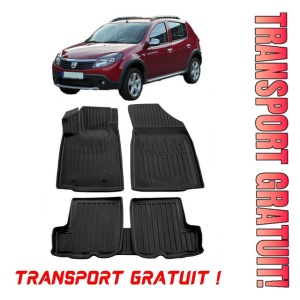 Dacia Sandero Stepway I (2008-2012) Set covorase auto cauciuc G.Modern Line 3D transport gratuit