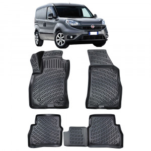 Fiat Doblo (Facelift) 2015- Set 4 covorase auto din cauciuc tip tavita premium line 3D accesorii pentru autoturismul tau - masina v243291