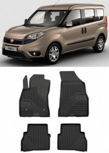 Fiat Doblo II Cargo Kombi Maxi Din 2010 - Prezent, Van , Set Covorase Auto Tip Tavita Premium 3D, din cauciuc accesorii pentru autoturismul tau - masina v168205