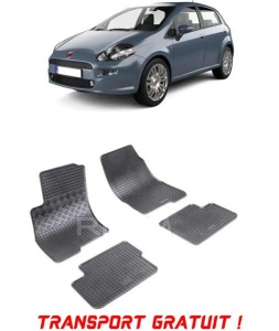 Fiat Grande Punto, Hatchback, fabricat din 10.2005 - 08.2018, set covorase auto dedicate, din cauciuc 100% Premium - Transport Gratuit accesorii pentru autoturismul tau - masina v40008