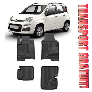 Fiat Panda III Hybrid Din 02.2020 - Prezent, Hatchback, Hybrid , Set Covorase Auto Tip Tavita Premium 3D, din cauciuc