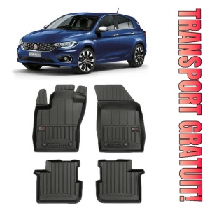 Fiat Tipo, Hatchback, Din 01.2016 - Prezent , Set Covorase Auto Tip Tavita Premium 3D, din cauciuc