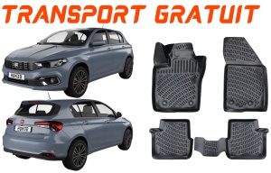 Fiat Tipo hatckback 2015- Set 4 covorase auto din cauciuc tip tavita premium line 3D accesorii pentru autoturismul tau - masina v243066
