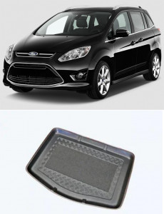 Ford C-Max II Van din 11.2010 - 06.2019, Tavita Pentru Portbagaj Lux Premium Dedicata, Roata Rezerva Ingusta *3 accesorii pentru autoturismul tau - masina v193579