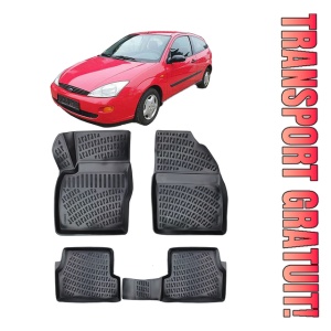 Ford Focus I 1998-2007 Set 4 covorase auto din cauciuc tip tavita premium line 3D