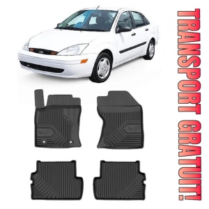 Ford Focus I Din 1998 - 2004, Sedan , Set Covorase Auto Tip Tavita Premium 3D, din cauciuc