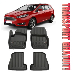 Ford Focus III, Combi, Din 03.2011 - 08.2018 , Set Covorase Auto Tip Tavita Premium 3D, din cauciuc