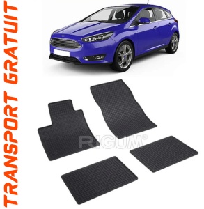 Ford Focus IV MhEV, Hatchback, fabricat din 07.2020 - Prezent, set covorase auto dedicate, din cauciuc 100% Premium accesorii pentru autoturismul tau - masina v156343