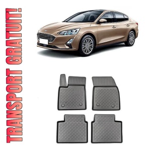Ford Focus IV, Sedan, Din 09.2018 - Prezent , Set Covorase Auto Tip Tavita Premium 3D, din cauciuc