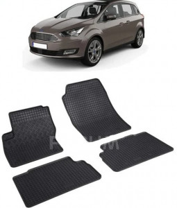 Ford Grand C-Max II, Van, fabricat din 11.2010 - 06.2019, set covorase auto dedicate, din cauciuc 100% Premium accesorii pentru autoturismul tau - masina v156269