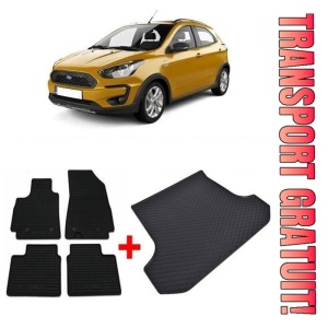 Ford Ka+ Hatchback din 09.2017 - Prezent *3, Set Covorase + tavita portbagaj auto
