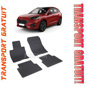 Ford Kuga Hybrid, Suv, fabricat din 04.2020 - Prezent, set covorase auto dedicate, din cauciuc 100% Premium