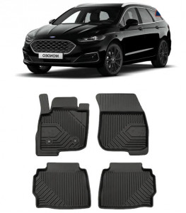 Ford Mondeo V Din 01.2015 - Prezent, Hatchback , Set Covorase Auto Tip Tavita Premium 3D, din cauciuc accesorii pentru autoturismul tau - masina v168484
