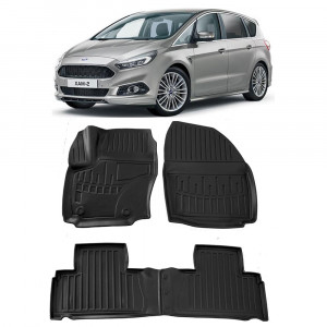 Ford S-Max (2006-2014) Sisteme FIXare Ovale Set covorase auto cauciuc G.Modern Line 3D accesorii pentru autoturismul tau - masina v239805