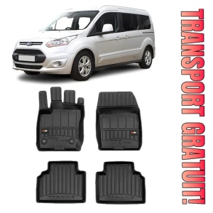 Ford Tourneo Connect II, Van, Din 01.2014 - Prezent , Set Covorase Auto Tip Tavita Premium 3D, din cauciuc