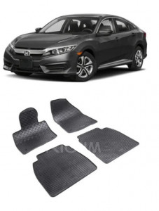 Honda CIVIc VIII, Hatchback, fabricat din 2006 - 2012, set covorase auto dedicate, din cauciuc 100% Premium accesorii pentru autoturismul tau - masina v158546