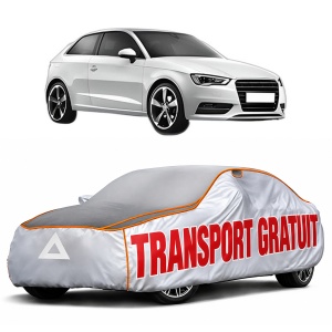 Husa Prelata Antigrindina Auto AUDI A3 (8V1, 8VK) din 2012-2020, Protectie auto contra intemperiilor la grindina, Waterproof, 4x Stickere auto AUDI