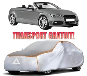 Husa Prelata Antigrindina Auto AUDI A3 Convertible (8V7, 8VE) din 2013-2020, Protectie auto contra intemperiilor la grindina, Waterproof, 4x Stickere auto AUDI