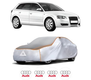 Husa Prelata Antigrindina Auto AUDI A3 Sportback (8PA) din 2004-2013, Protectie auto contra intemperiilor la grindina, Waterproof, 4x Stickere auto AUDI - Img 2