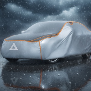 Husa Prelata Antigrindina Auto AUDI A4 B7 Convertible (8HE) din 2005-2009, Protectie auto contra intemperiilor la grindina, Waterproof, 4x Stickere auto AUDI - Img 8