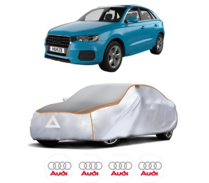 Husa Prelata Antigrindina Auto AUDI Q3 (F3B) din 2018-2021, Protectie auto contra intemperiilor la grindina, Waterproof, 4x Stickere auto AUDI - Img 2