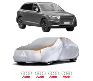 Husa Prelata Antigrindina Auto AUDI Q7 Van (4MB, 4MG) din 2015-2019, Protectie auto contra intemperiilor la grindina, Waterproof, 4x Stickere auto AUDI - Img 2
