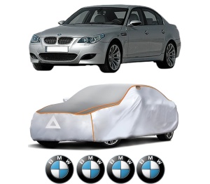 Husa Prelata Antigrindina Auto BMW Seria 5 (E60) din 2001-2010, Protectie auto contra intemperiilor la grindina, Waterproof, 4x Stickere auto BMW - Img 2