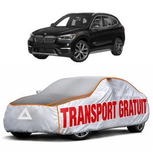 Husa Prelata Antigrindina Auto BMW Seria X1 (F48) din 2014-2022, Protectie auto contra intemperiilor la grindina, Waterproof, 4x Stickere auto BMW