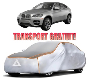 Husa Prelata Antigrindina Auto BMW Seria X6 (E71, E72) din 2007-2014, Protectie auto contra intemperiilor la grindina, Waterproof, 4x Stickere auto BMW