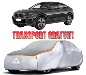 Husa Prelata Antigrindina Auto BMW Seria X6 (G06, F96) din 2019-2023, Protectie auto contra intemperiilor la grindina, Waterproof, 4x Stickere auto BMW