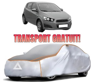 Husa Prelata Antigrindina Auto CHEVROLET AVEO Hatchback (T300) din 2011-2015, Protectie auto contra intemperiilor la grindina, Waterproof, 4x Stickere auto CHEVROLET