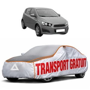 Husa Prelata Antigrindina Auto CHEVROLET AVEO Hatchback (T300) din 2011-2015, Protectie auto contra intemperiilor la grindina, Waterproof, 4x Stickere auto CHEVROLET
