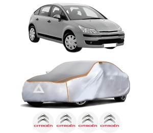 Husa Prelata Antigrindina Auto CITROEN C4 I (LC_) din 2004-2012, Protectie auto contra intemperiilor la grindina, Waterproof, 4x Stickere auto CITROEN - Img 2